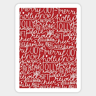 Christmas Handwritten Words and Greetings Sticker